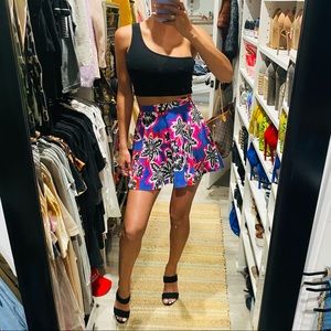 NASTY GAL FLORAL SKATE SKIRT